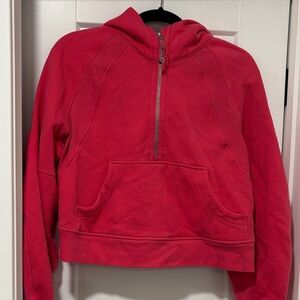 lululemon athletica coral Half-Zip Sweater